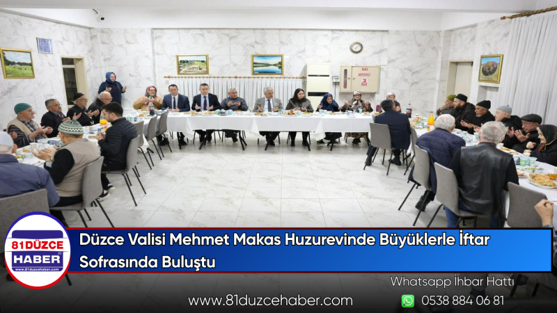 Düzce Valisi Mehmet Makas Huzurevinde Büyüklerle İftar Sofrasında Buluştu
