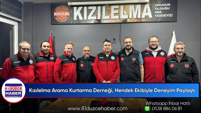 Kızılelma Arama Kurtarma Derneği, Hendek Ekibiyle Deneyim Paylaştı