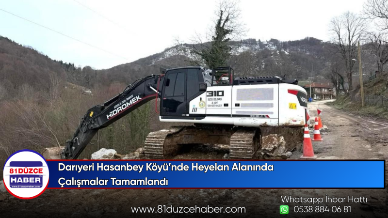 Darıyeri Hasanbey Köyü’nde Heyelan Alanında Çalışmalar Tamamlandı