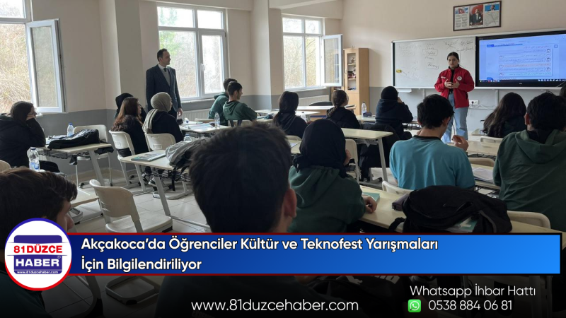 Akçakoca’da Öğrenciler Kültür ve Teknofest Yarışmaları İçin Bilgilendiriliyor