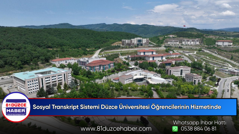 Sosyal Transkript Sistemi Düzce Üniversitesi Öğrencilerinin Hizmetinde