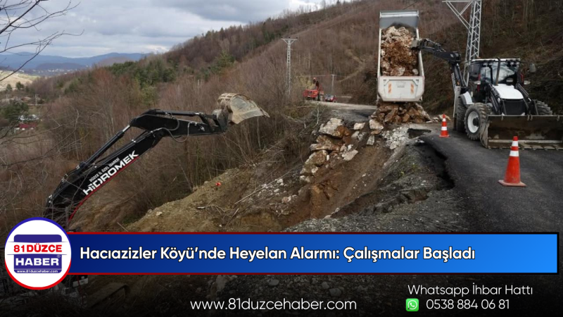 Hacıazizler Köyü’nde Heyelan Alarmı: Çalışmalar Başladı