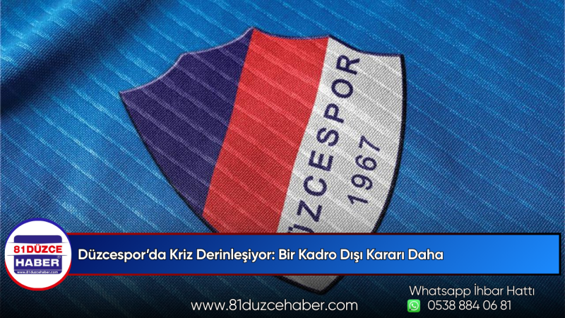 Düzcespor’da Kriz Derinleşiyor: Bir Kadro Dışı Kararı Daha