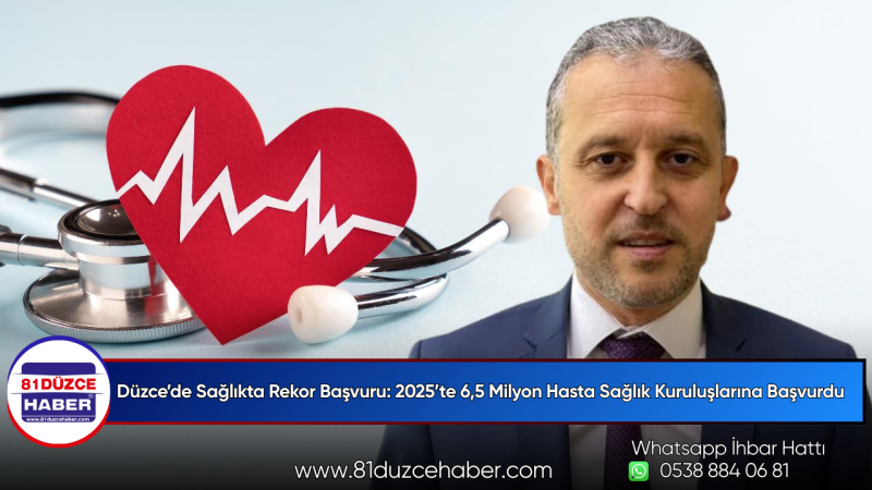 Düzce’de Sağlıkta Rekor Başvuru: 2025’te 6,5 Milyon Hasta Sağlık Kuruluşlarına Başvurdu