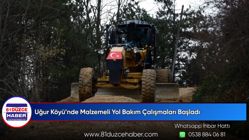 Uğur Köyü’nde Malzemeli Yol Bakım Çalışmaları Başladı