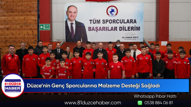 Düzce’nin Genç Sporcularına Malzeme Desteği Sağladı