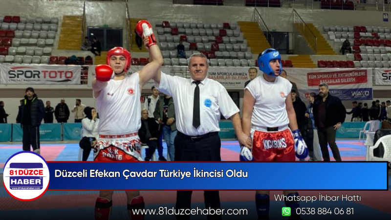 Düzceli Efekan Çavdar Türkiye İkincisi Oldu