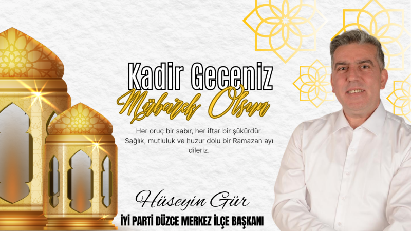 HÜSEYİN GÜR KADİR GECESİ REKLAM İLANI