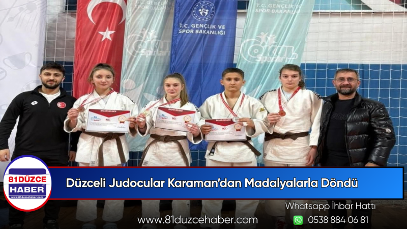Düzceli Judocular Karaman’dan Madalyalarla Döndü