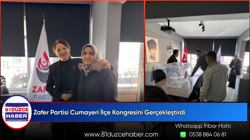 Zafer Partisi Cumayeri İlçe Kongresini Gerçekleştirdi