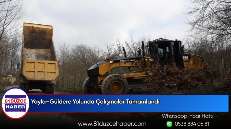 Yayla–Güldere Yolunda Çalışmalar Tamamlandı