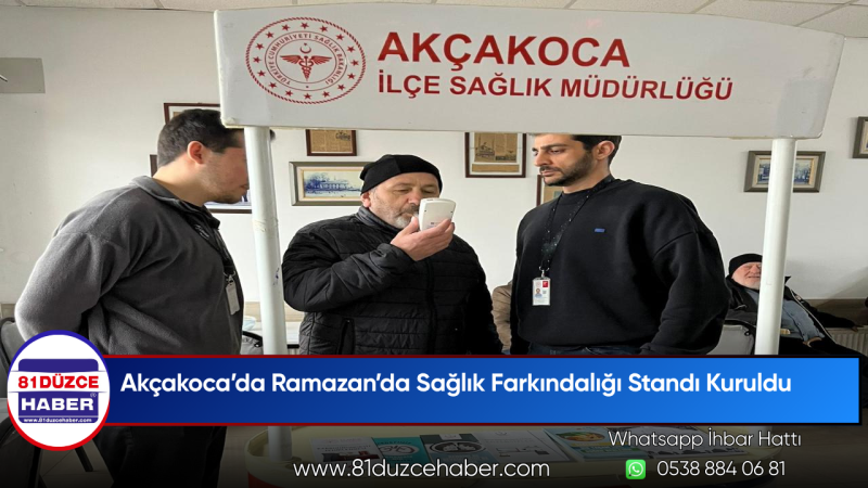 Akçakoca’da Ramazan’da Sağlık Farkındalığı Standı Kuruldu
