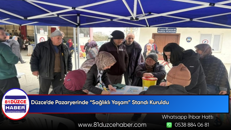 Düzce’de Pazaryerinde “Sağlıklı Yaşam” Standı Kuruldu