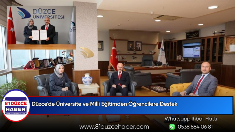 Düzce’de Üniversite ve Milli Eğitimden Öğrencilere Destek