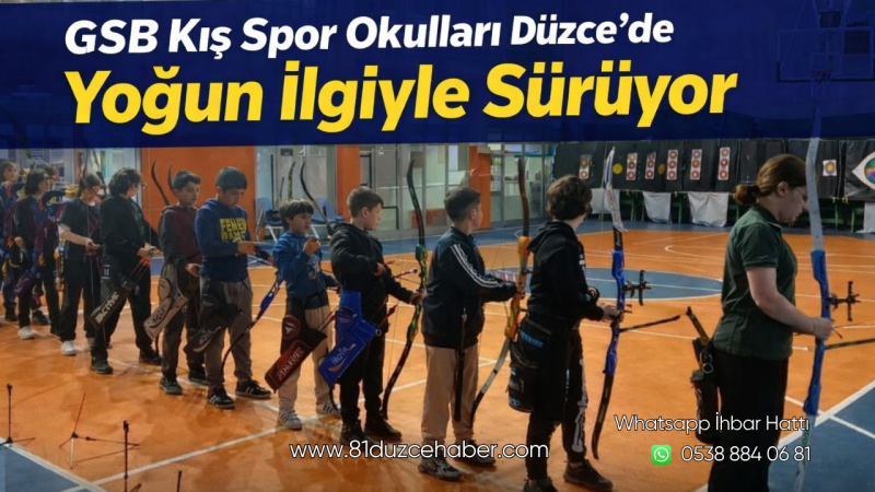GSB Kış Spor Okulları Düzce’de Yoğun İlgiyle Sürüyor