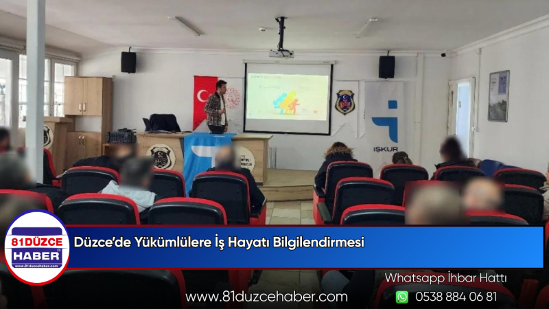 Düzce’de Yükümlülere İş Hayatı Bilgilendirmesi