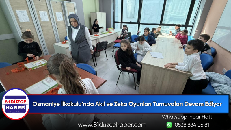 Osmaniye İlkokulu’nda Akıl ve Zeka Oyunları Turnuvaları Devam Ediyor