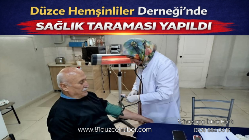 Düzce Hemşinliler Derneği’nde Sağlık Taraması Yapıldı