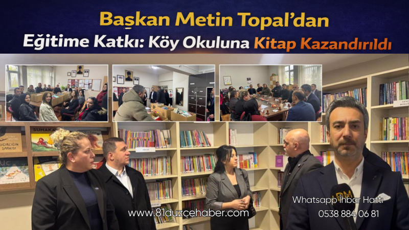 Başkan Metin Topal’dan Eğitime Katkı: Köy Okuluna Kitap Kazandırıldı