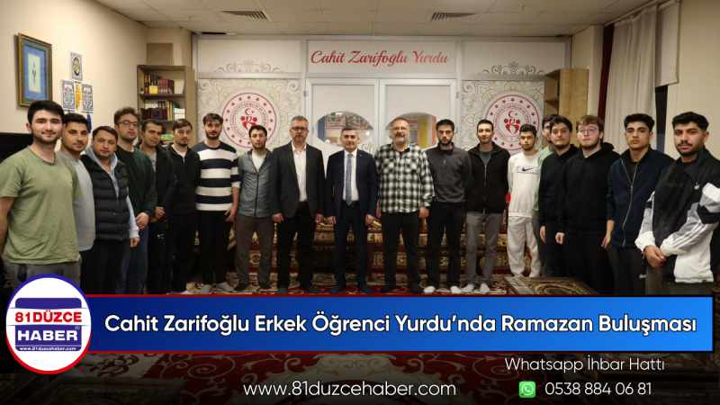 Cahit Zarifoğlu Erkek Öğrenci Yurdu’nda Ramazan Buluşması