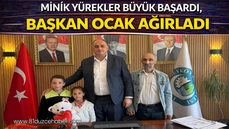 Minik Yürekler Büyük Başardı, Başkan Ocak Ağırladı