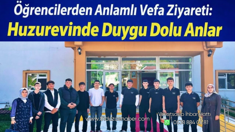 Öğrencilerden Anlamlı Vefa Ziyareti: Huzurevinde Duygu Dolu Anlar