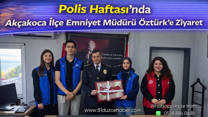 Polis Haftası’nda Akçakoca İlçe Emniyet Müdürü Öztürk’e Ziyaret