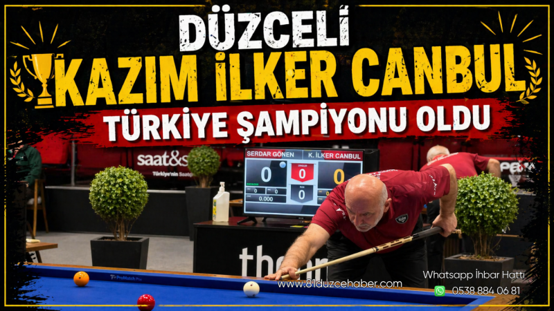Düzceli Kazım İlker Canbul Türkiye Şampiyonu Oldu