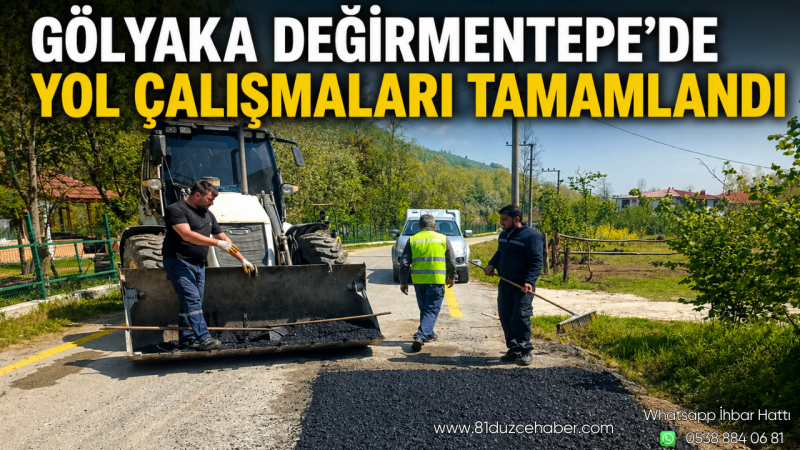 Gölyaka Değirmentepe’de Yol Çalışmaları Tamamlandı