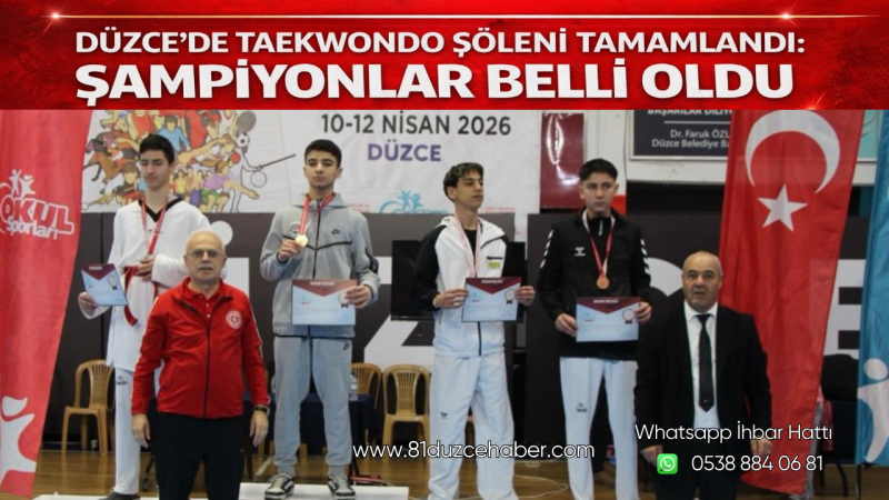 Düzce’de Taekwondo Şöleni Tamamlandı: Şampiyonlar Belli Oldu