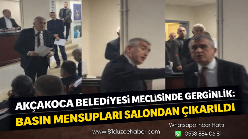 Akçakoca Belediyesi Meclisinde Gerginlik: Basın Mensupları Salondan Çıkarıldı