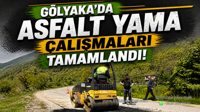 Gölyaka’da Asfalt Yama Çalışmaları Tamamlandı