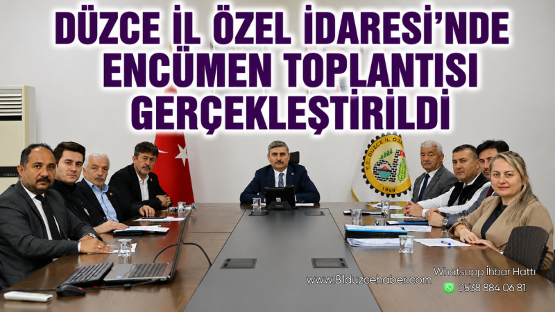 Düzce İl Özel İdaresi’nde Encümen Toplantısı Gerçekleştirildi