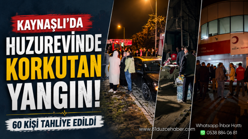 Kaynaşlı’da Huzurevinde Korkutan Yangın: 60 Kişi Tahliye Edildi