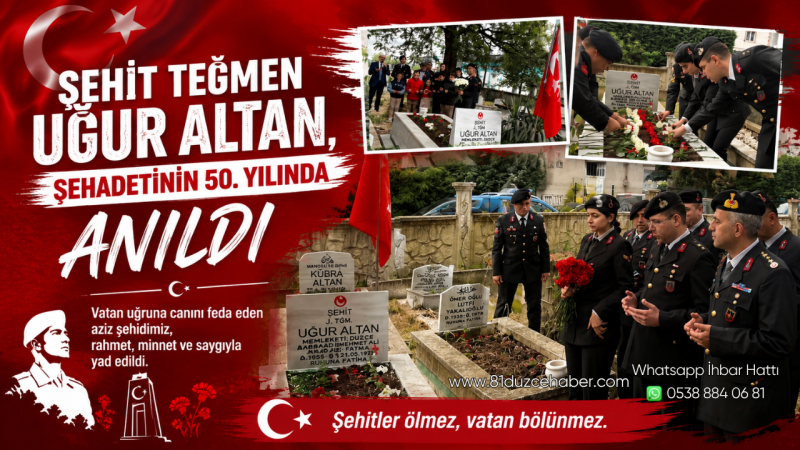 Şehit Teğmen Uğur Altan, Şehadetinin 50. Yılında Anıldı