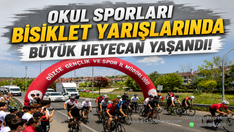 Okul Sporları Bisiklet Yarışlarında Büyük Heyecan Yaşandı