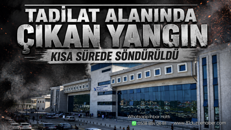 Tadilat Alanında Çıkan Yangın Kısa Sürede Söndürüldü