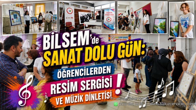 BİLSEM’de Sanat Dolu Gün: Öğrencilerden Resim Sergisi ve Müzik Dinletisi