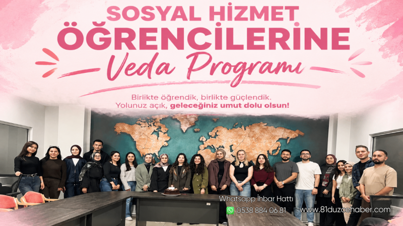 Sosyal Hizmet Öğrencilerine Veda Programı