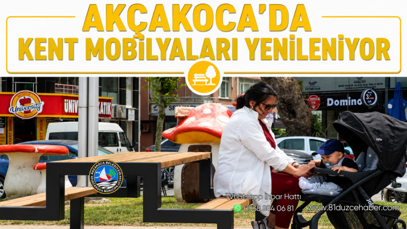 Akçakoca’da Kent Mobilyaları Yenileniyor