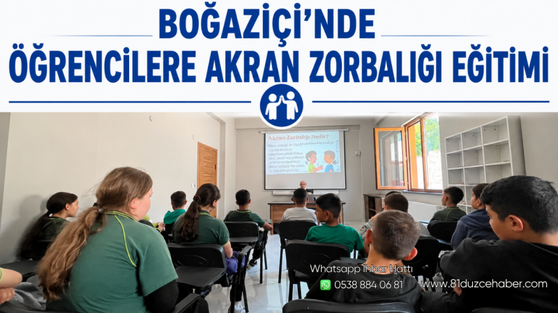 Boğaziçi’nde Öğrencilere Akran Zorbalığı Eğitimi