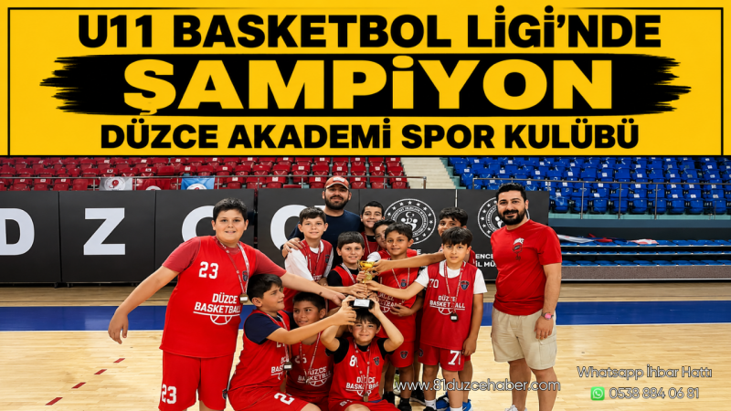 U11 Basketbol Ligi’nde Şampiyon Düzce Akademi Spor Kulübü