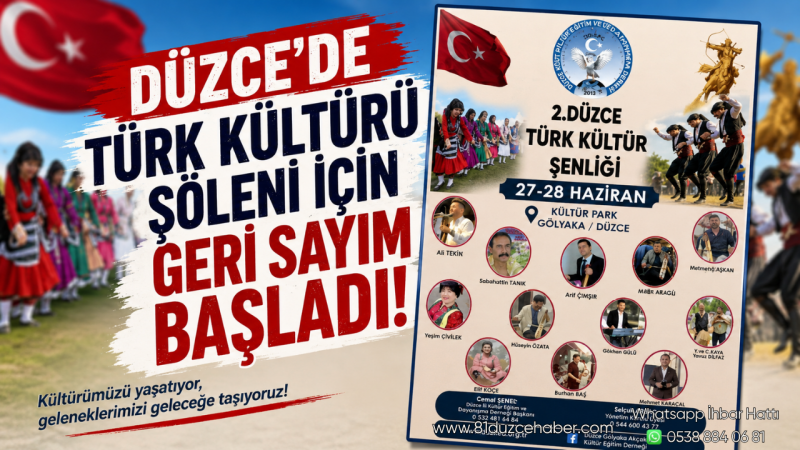 Düzce’de Türk Kültürü Şöleni İçin Geri Sayım Başladı