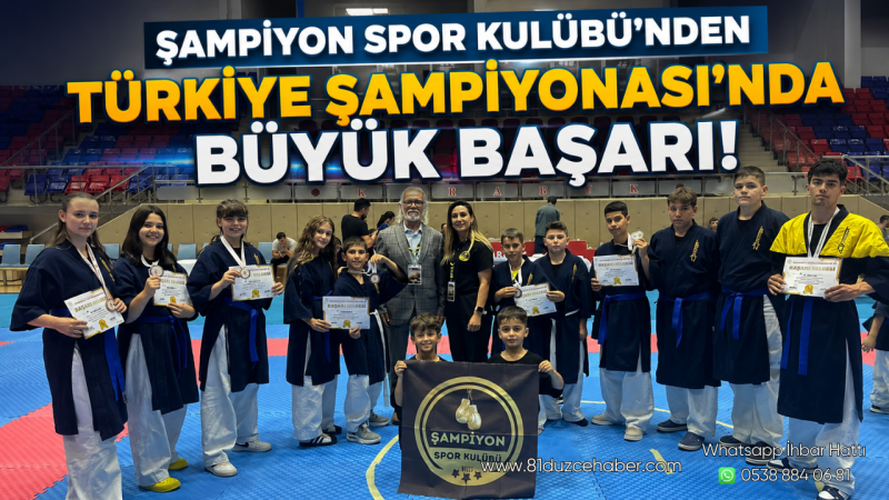 Şampiyon Spor Kulübü'nden Türkiye Şampiyonası'nda Büyük Başarı