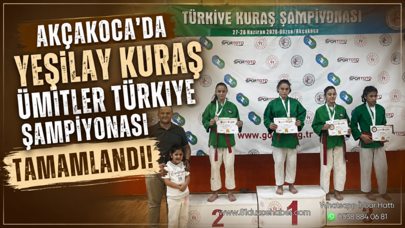 Akçakoca'da Yeşilay Kuraş Ümitler Türkiye Şampiyonası Tamamlandı