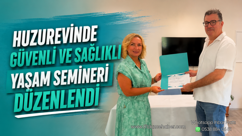 Huzurevinde Güvenli ve Sağlıklı Yaşam Semineri Düzenlendi