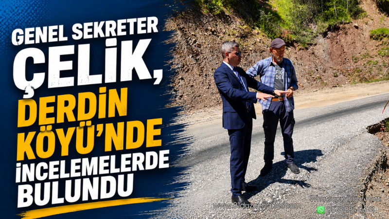 Genel Sekreter Çelik, Derdin Köyü'nde İncelemelerde Bulundu