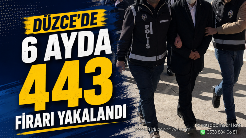 Düzce'de 6 Ayda 443 Firari Yakalandı