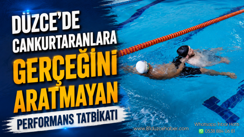 Düzce'de Cankurtaranlara Gerçeğini Aratmayan Performans Tatbikatı