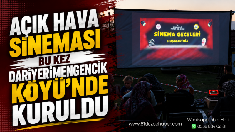 Açık Hava Sineması Bu Kez Darıyerimengencik Köyü'nde Kuruldu